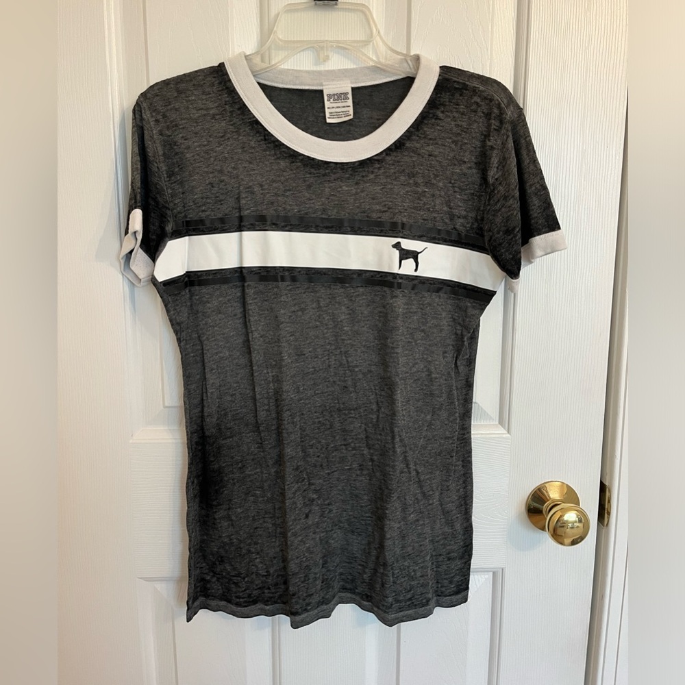 PINK grey tee shirt